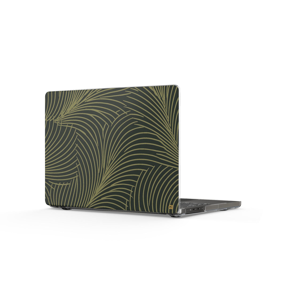 Midnight Palm Frond · Clear Hard Case for MacBook · Green