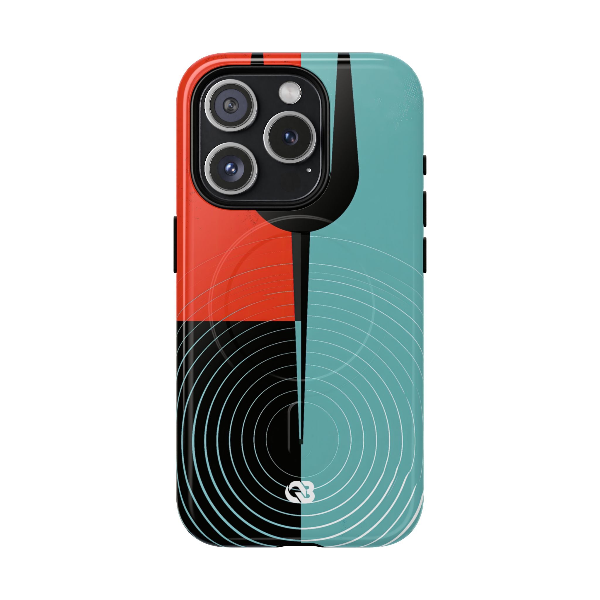 Teal Tough 2.0 Magsafe Phone Case for iPhone - Sonic Static Split