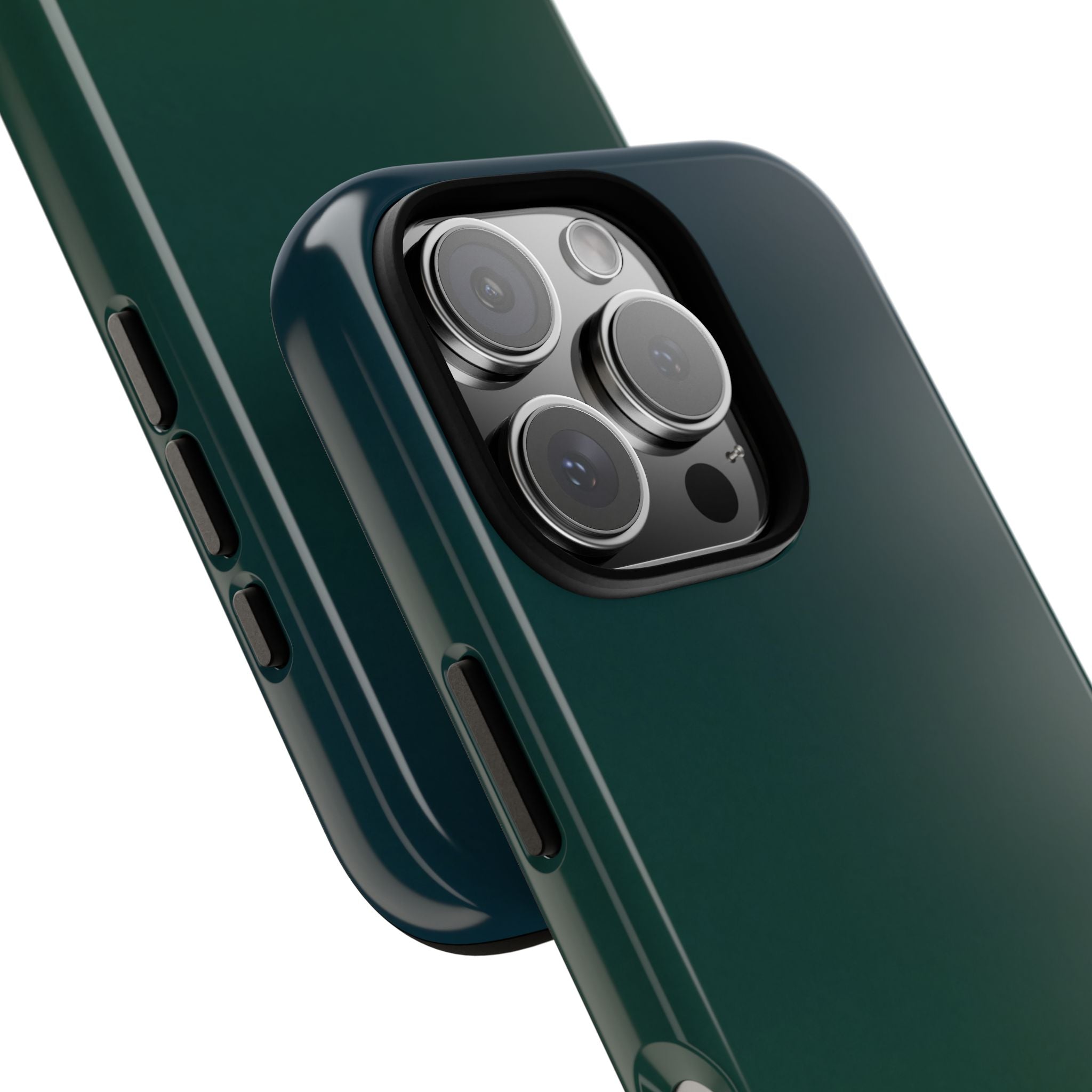 Green Tough Phone Case for iPhone - Midnight Pine Horizon