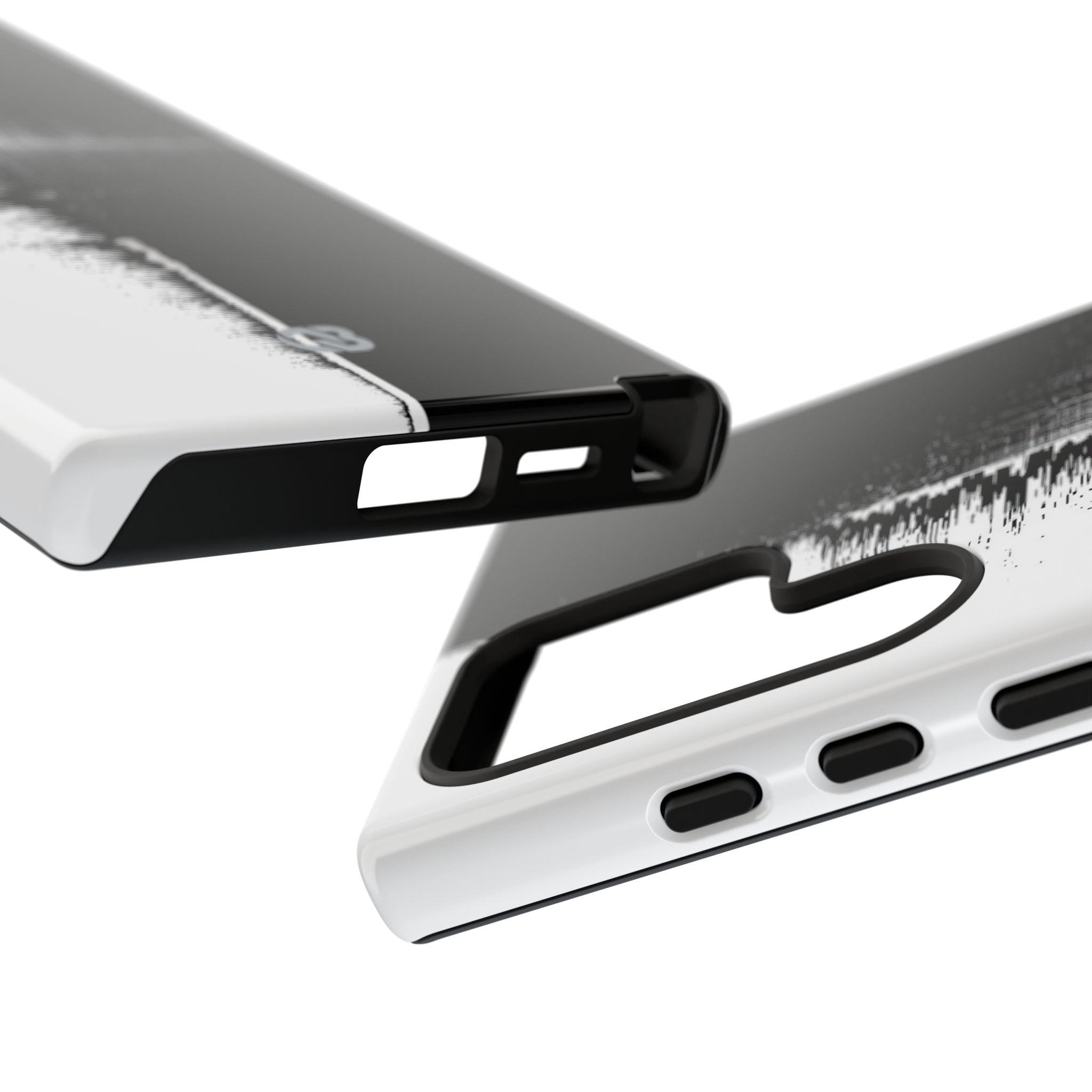 Black Tough Phone Case for Samsung - Static Signal Split