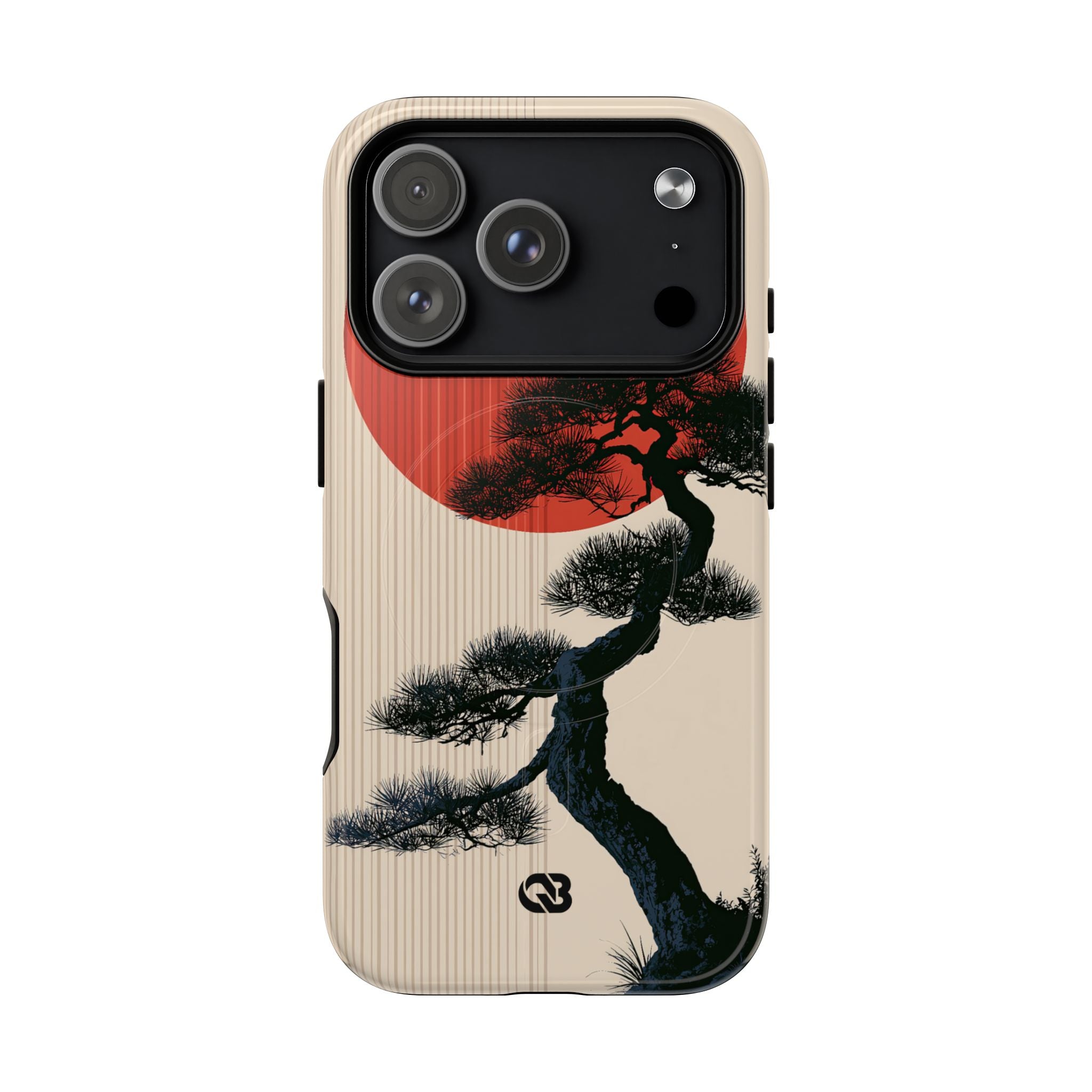 Beige Tough 2.0 Magsafe Phone Case for iPhone - Kyoto Crimson Pine
