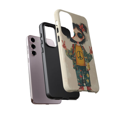 Retro Peace Girl · Tough Custodia per Samsung