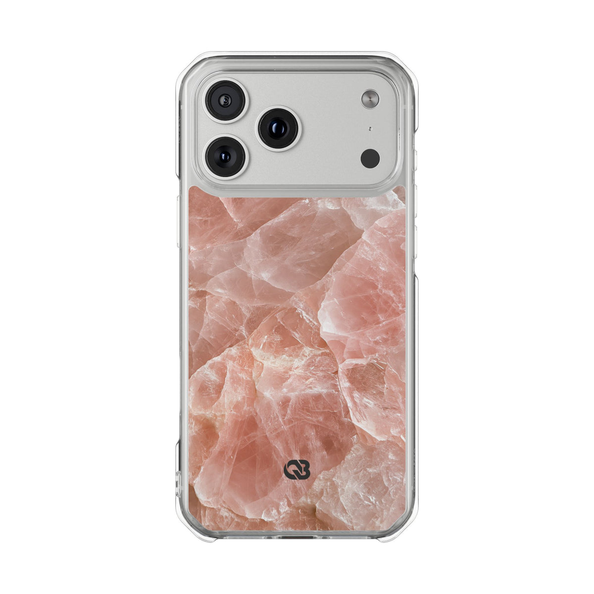 Rose Quartz Facet · Clear Impact Magnetic Phone Case for iPhone · Pink