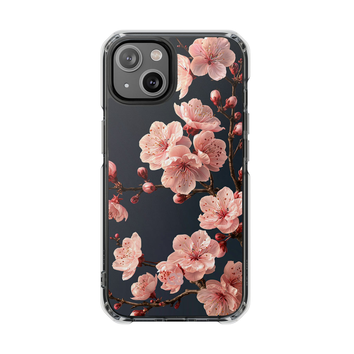Midnight Sakura Bloom · Clear Impact Magnetic Phone Case for iPhone · Pink