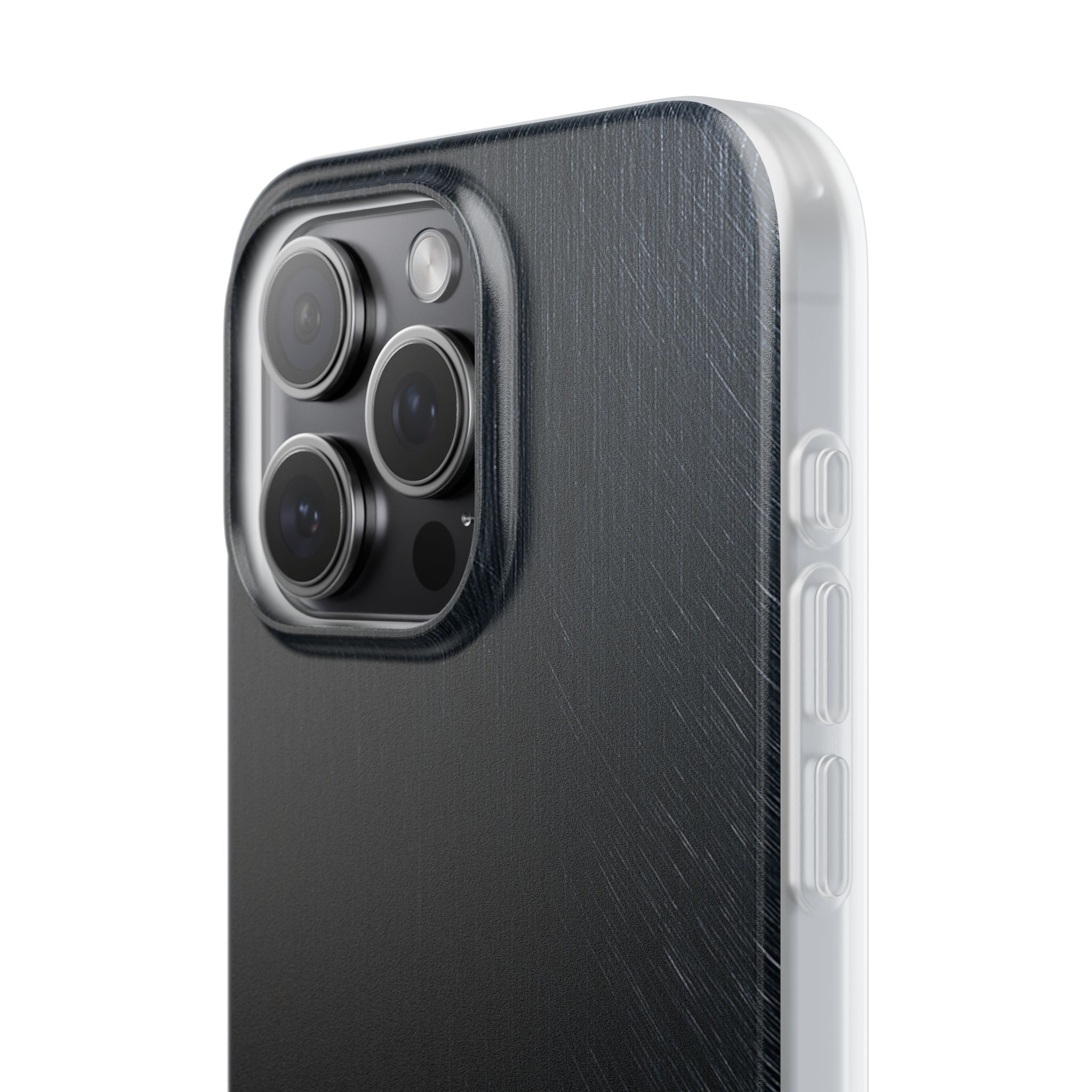 Black Lite Phone Case for iPhone - Midnight Brushed Grain