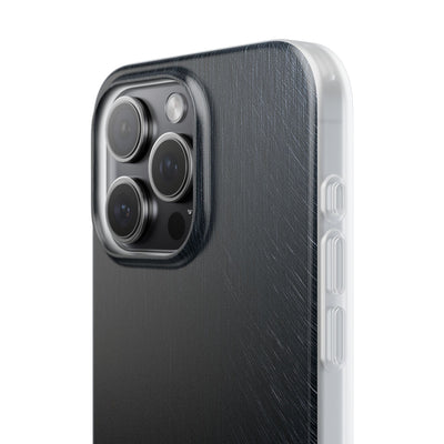 Black Lite Phone Case for iPhone - Midnight Brushed Grain