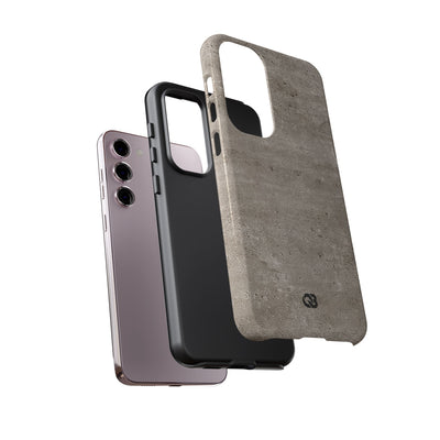 Grey Tough Phone Case for Samsung - Brutalist Stone Grit
