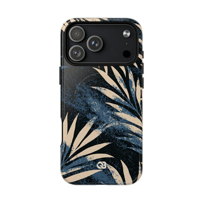 Blue Tough 2.0 Magsafe Phone Case for iPhone - Indigo Sandstone Palm