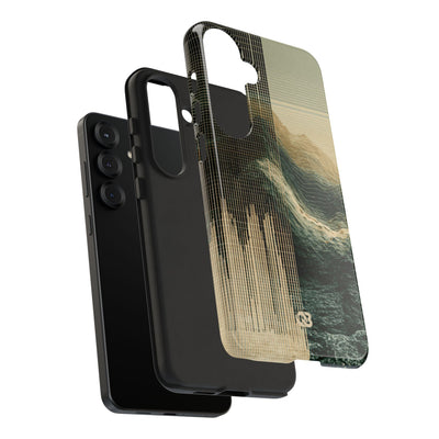 Beige Tough Phone Case for Samsung - Veridian Data Ridge
