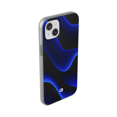 Blue Lite Phone Case for iPhone - Electric Cobalt Flow