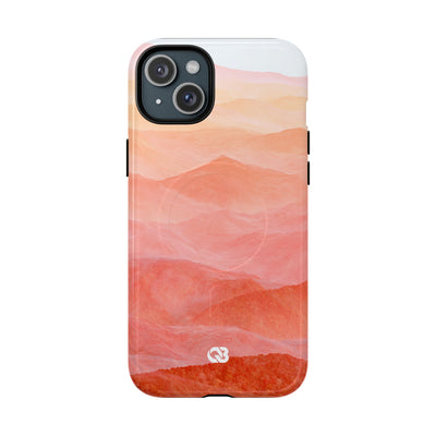 Alpenglow Ridge Vista · Tough 2.0 Magnetic Phone Case for iPhone · Orange