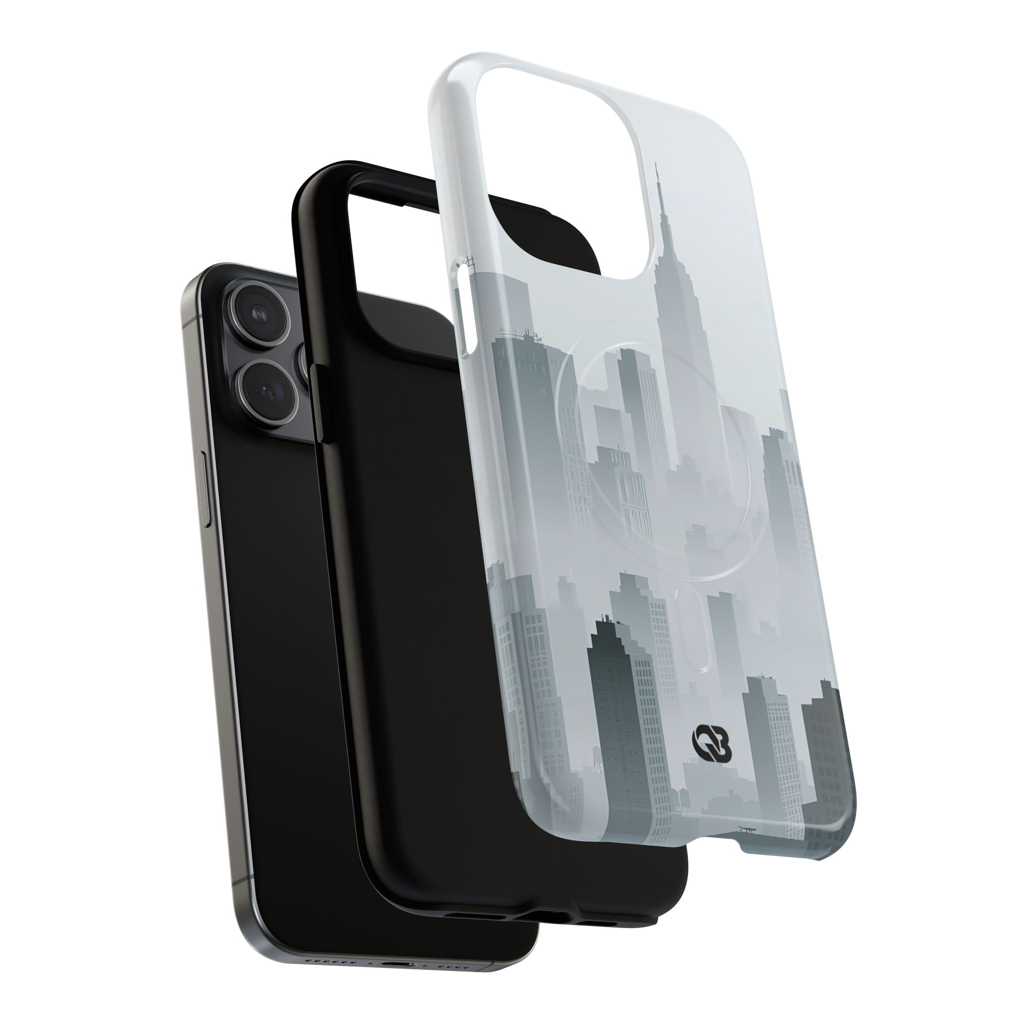 Grey Tough 2.0 Magsafe Phone Case for iPhone - Steel Mist Skyline