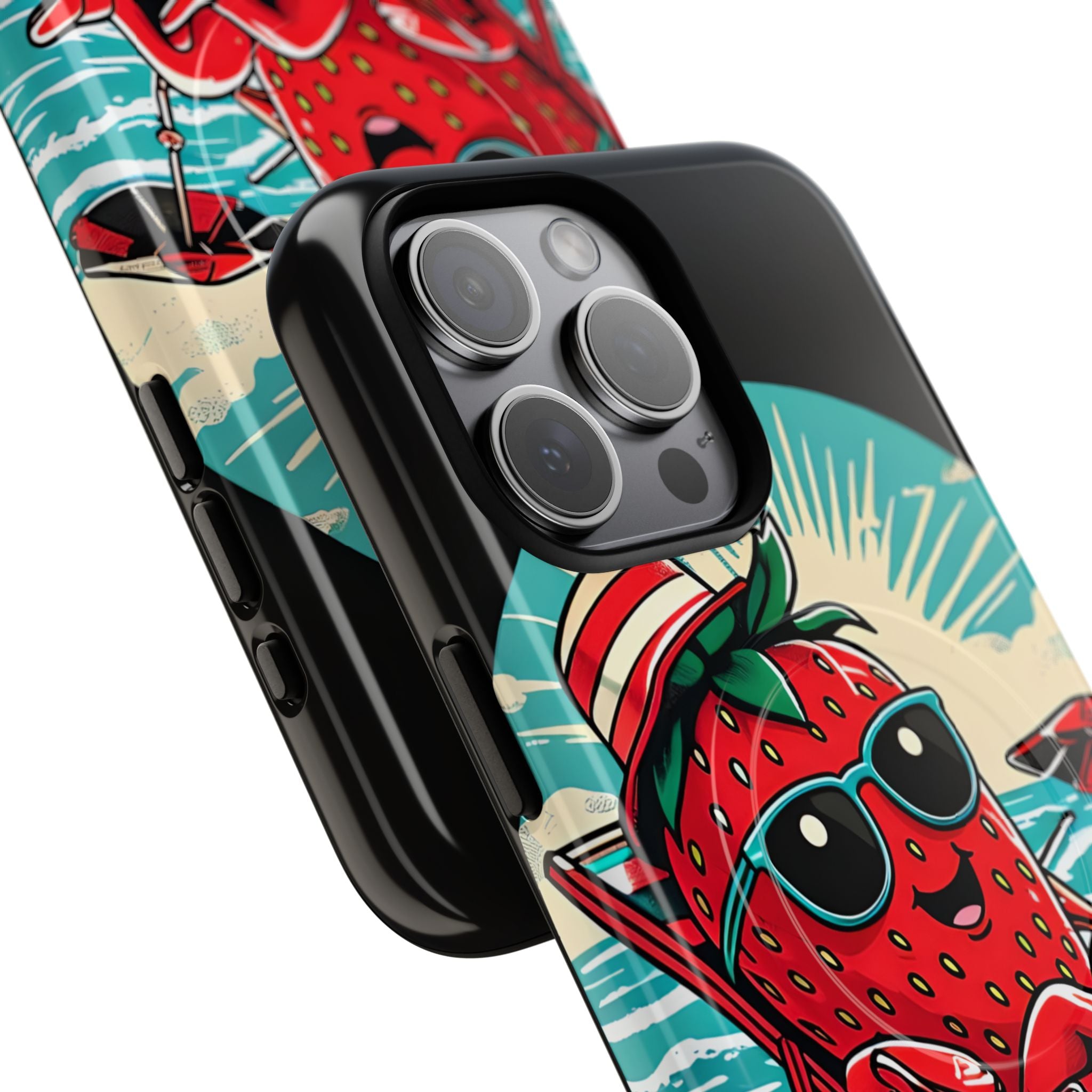 Retro Coastal Berry · Tough+ Coque de téléphone pour iPhone · MagSafe