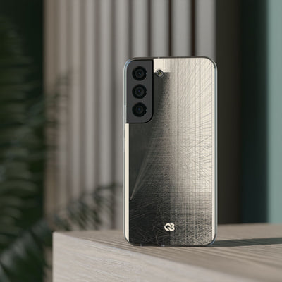Beige Lite Phone Case for Samsung - Brutalist Graphite Grid