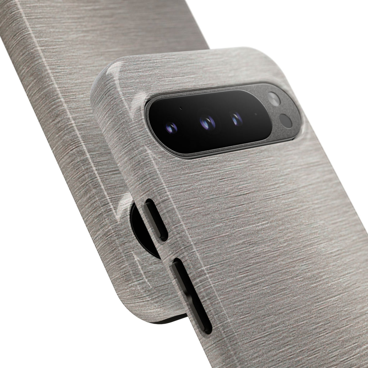 Brushed Silver Alloy · Tough Phone Case for Pixel ·  Silver