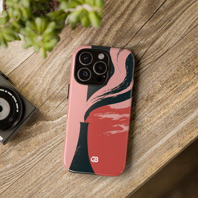 Pink Tough Phone Case for iPhone - Cinder Rose Plume