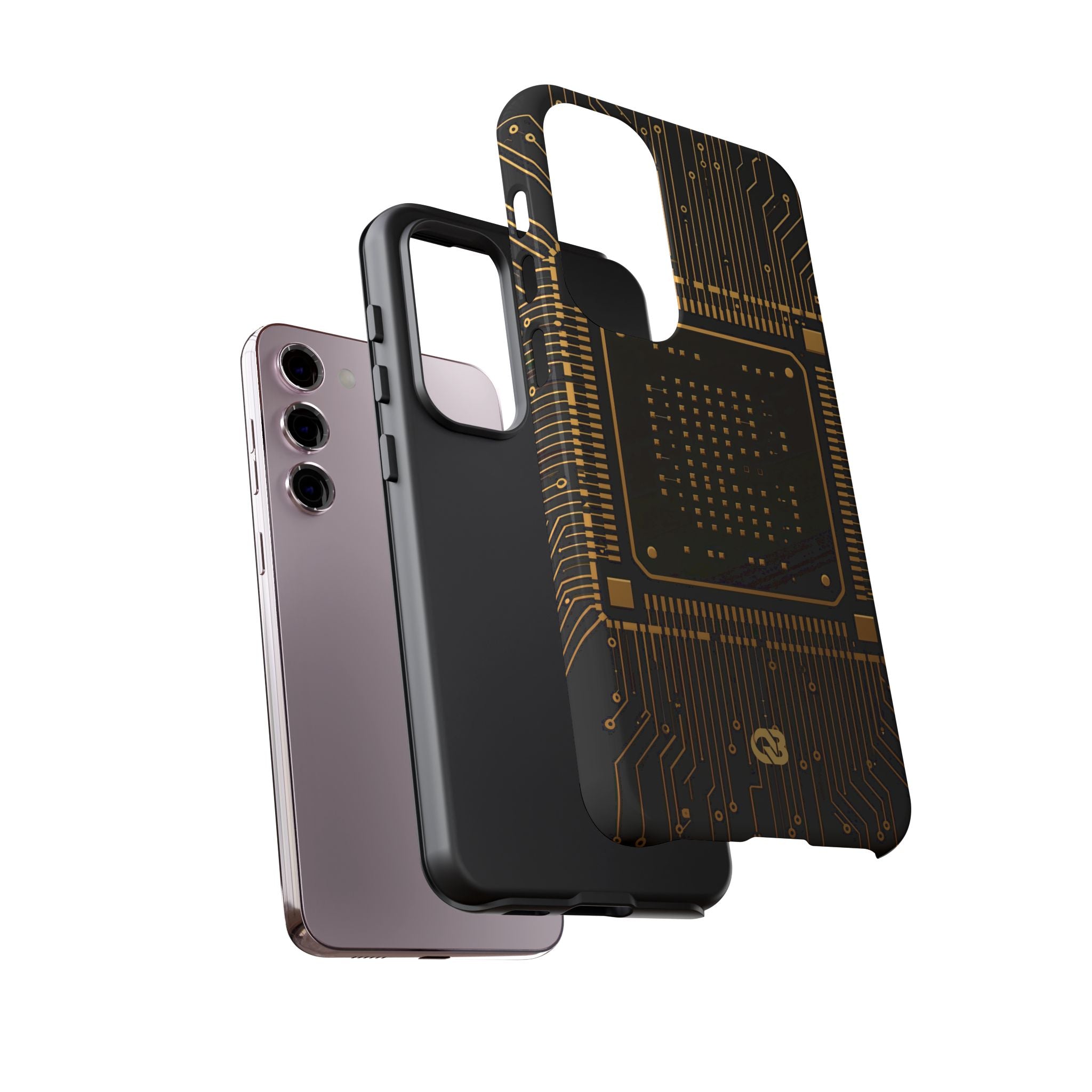 Gold Tough Phone Case for Samsung - Cyber Gold Processor