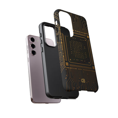 Gold Tough Phone Case for Samsung - Cyber Gold Processor