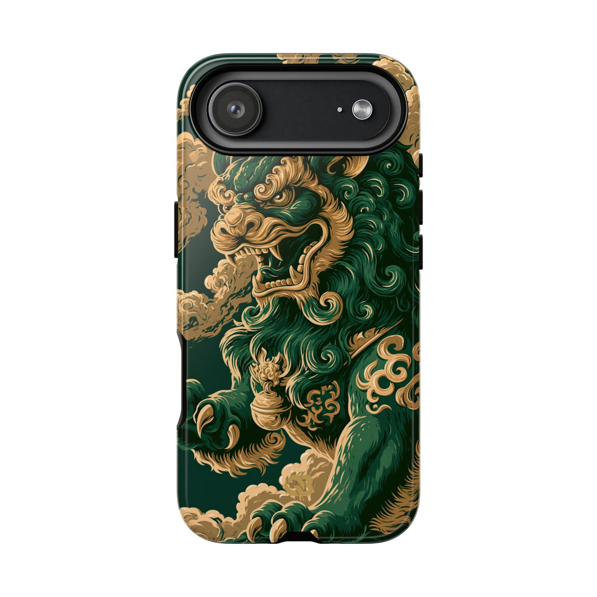 Imperial Guardian Lion · Tough Phone Case for iPhone · Green