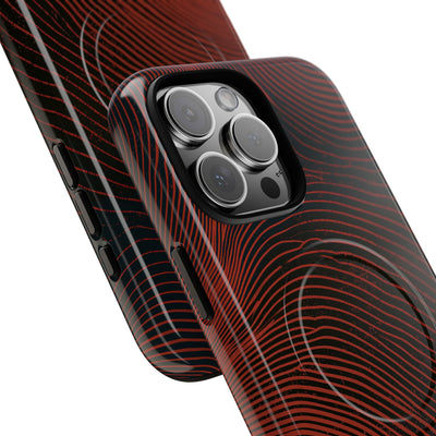 Red Tough 2.0 Magsafe Phone Case for iPhone - Terracotta Nerve Map