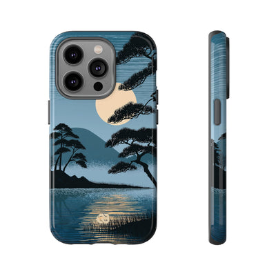 Blue Tough Phone Case for iPhone - Midnight Kyoto Pine