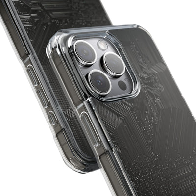 Obsidian Circuitry · Clear Impact Magnetic Phone Case for iPhone ·  Black