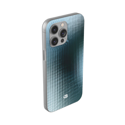 Blue Lite Phone Case for iPhone - Glacial Reeded Glass