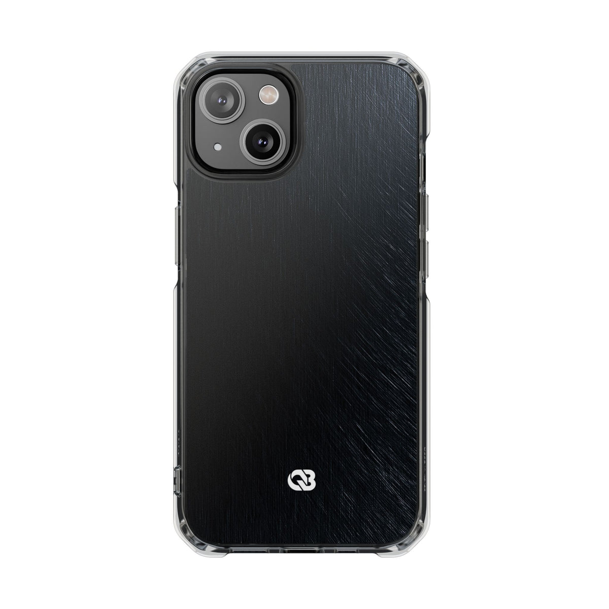 Brushed Obsidian Steel · Clear Impact Magnetic Phone Case for iPhone ·  Black