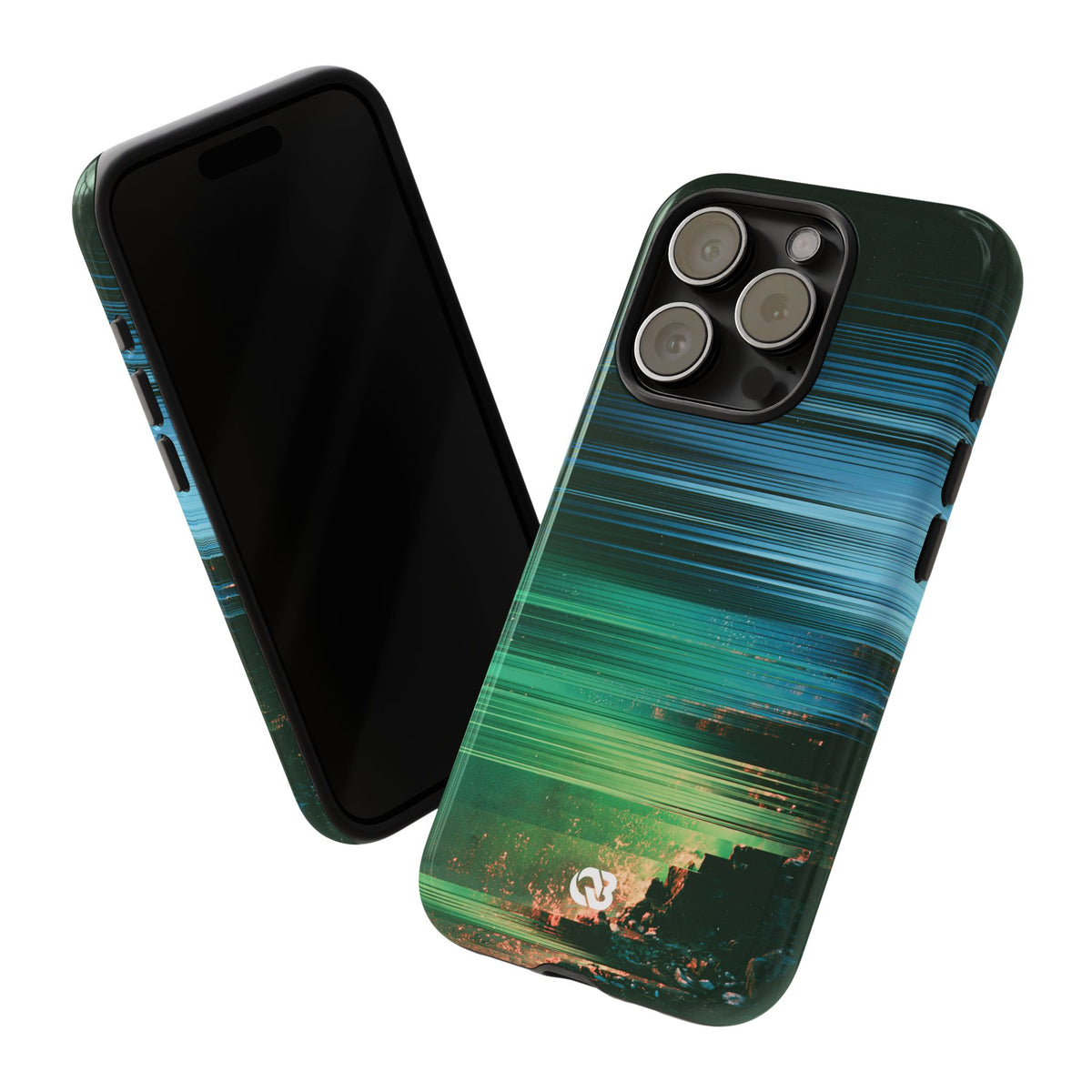 Digital Shoreline Drift · Tough Phone Case for iPhone · Teal