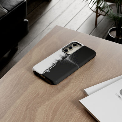Black Tough Phone Case for Samsung - Static Signal Split