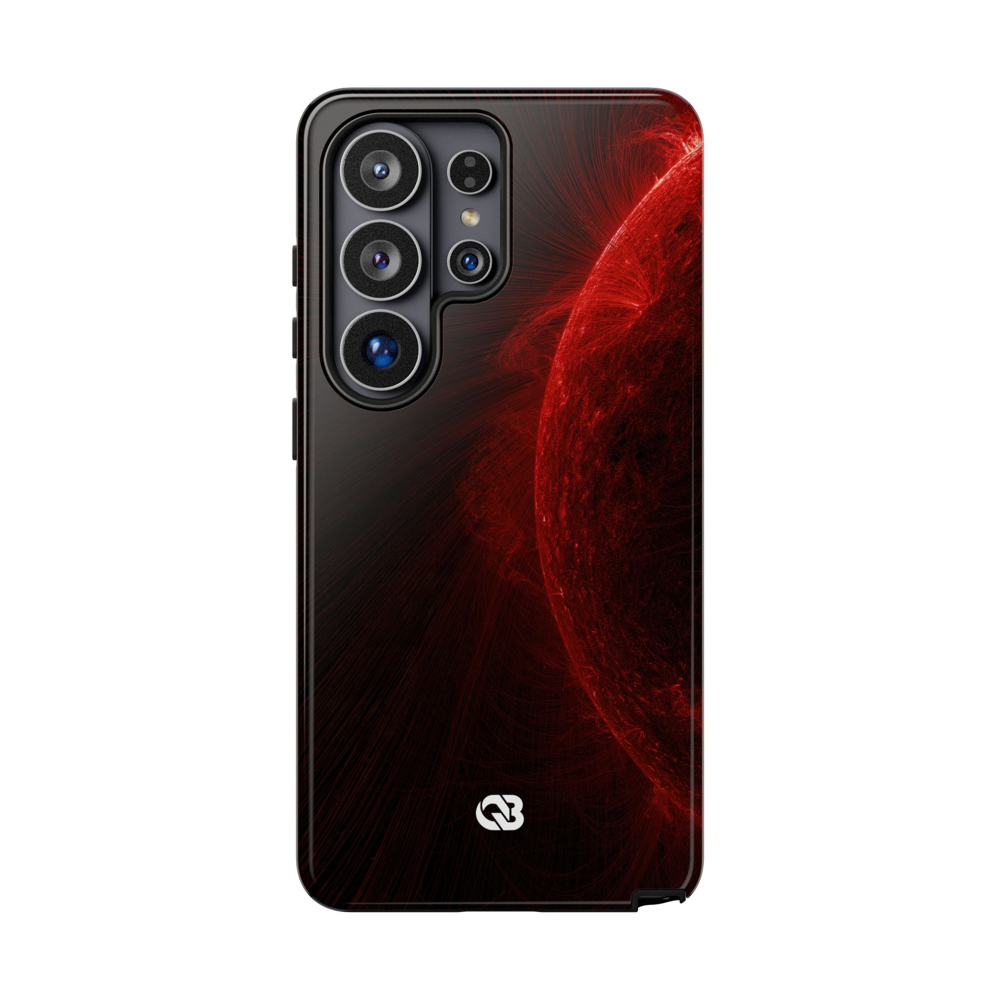 Red Tough Phone Case for Samsung - Solar Crimson Flare