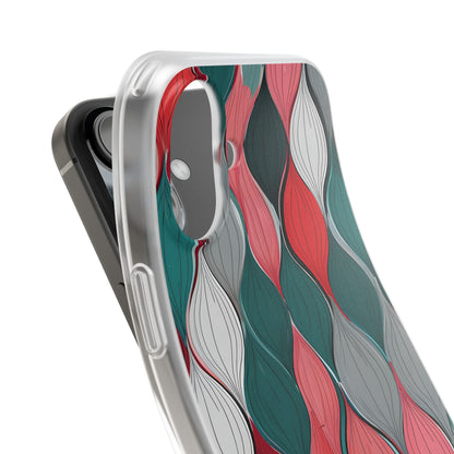 Leaf Cascade Teal iPhone 16 Plus Case - Soft
