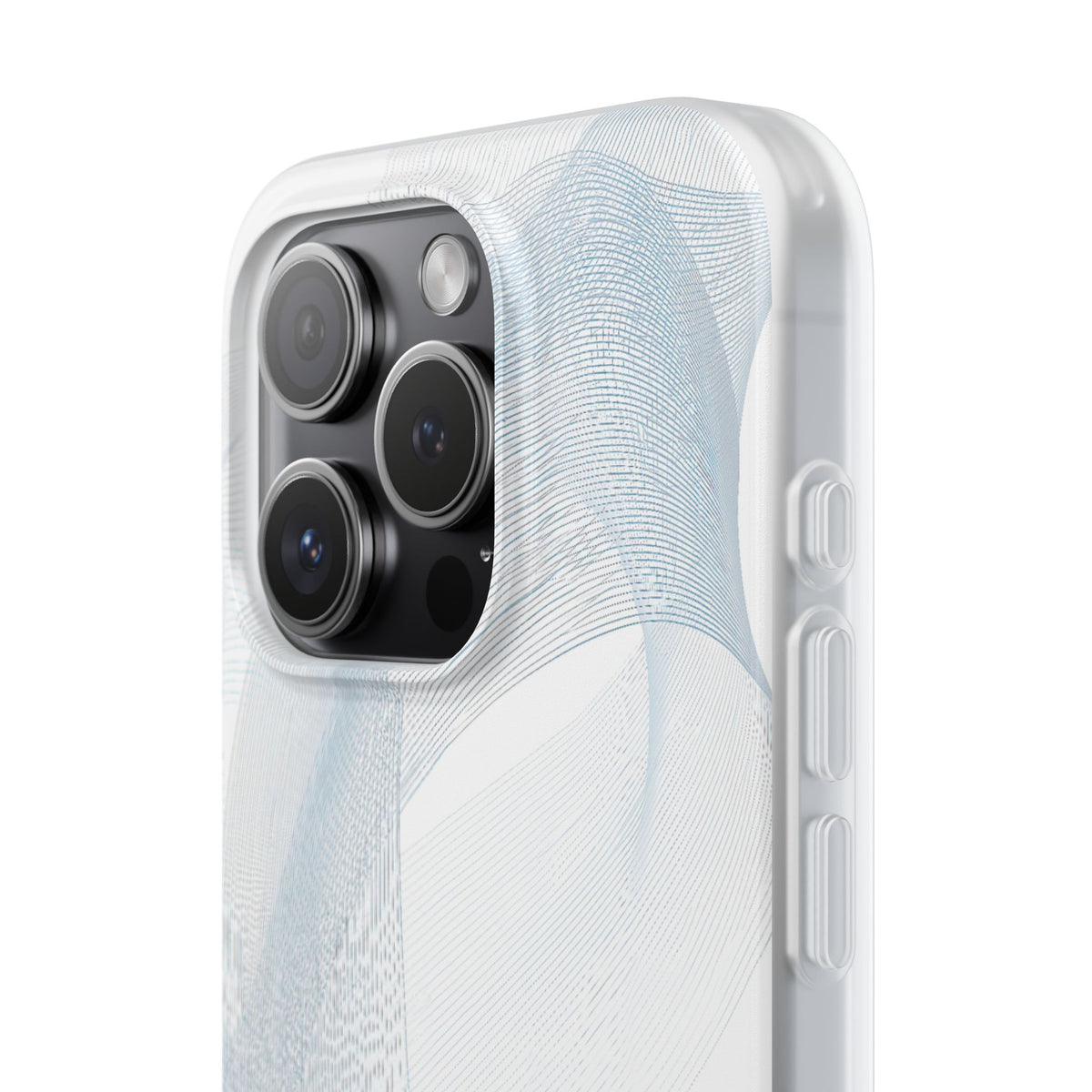 Glacial Contour Waves · Lite Phone Case for iPhone ·  White