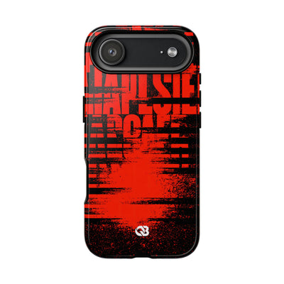 Crimson Redaction · Tough Phone Case for iPhone · Black