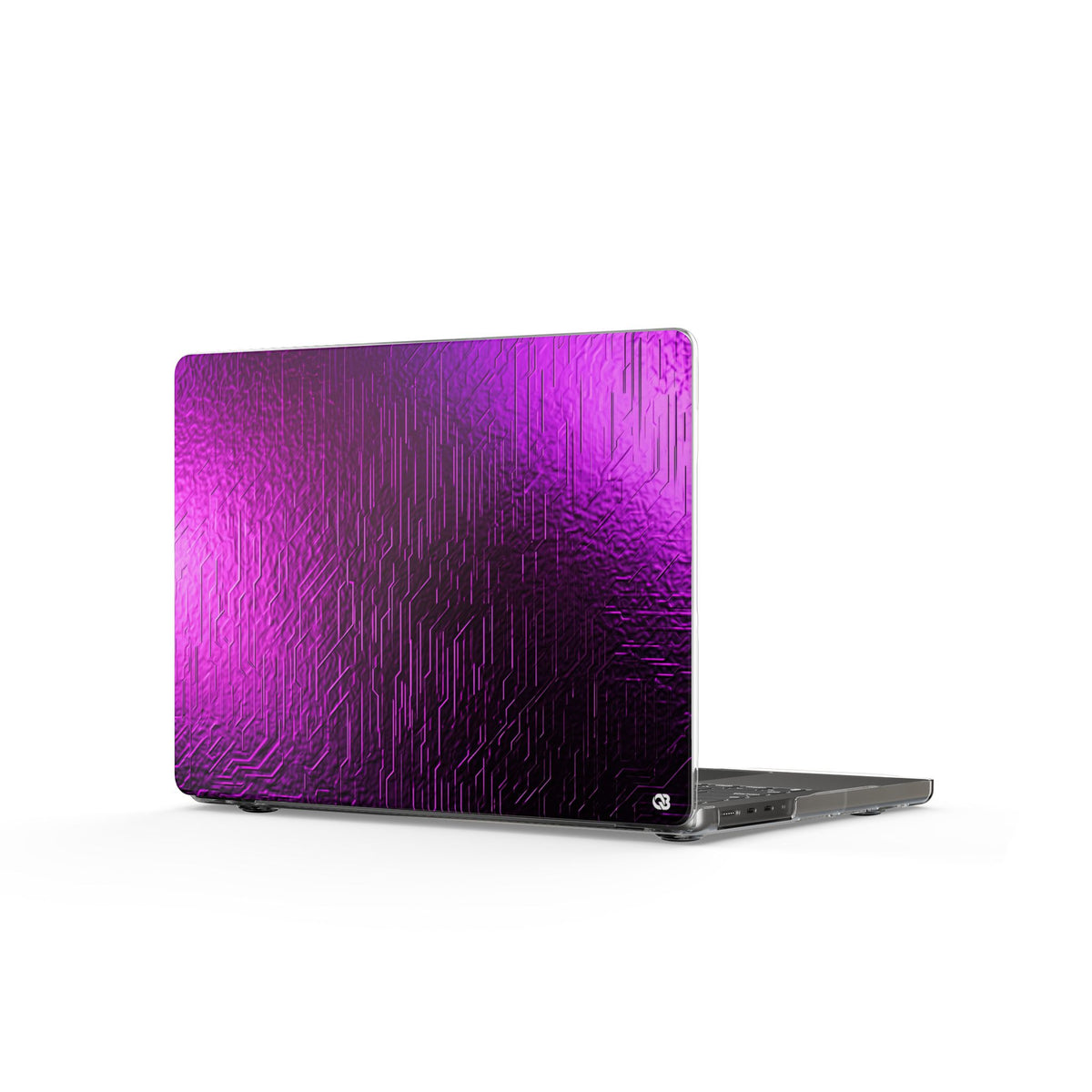 Violet Cyber Circuit · Clear Hard Case for MacBook · Purple
