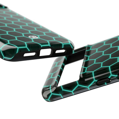 Neon Hex Spectrum · Tough Phone Case for Pixel ·  Teal