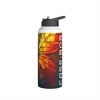 Stained Glass Butterfly - Stainless Steel Water Bottle