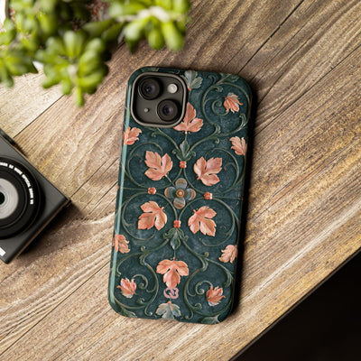 Florentine Rose Arabesque · Tough Phone Case for iPhone · Green