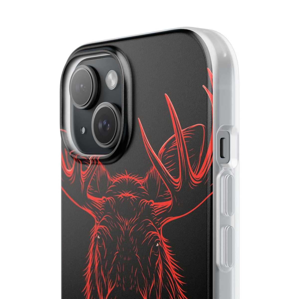 Crimson Horizon Moose · Lite Phone Case for iPhone ·  Black