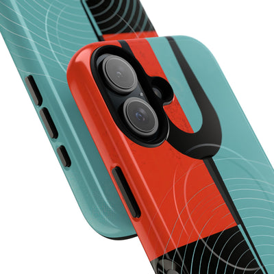 Teal Tough 2.0 Magsafe Phone Case for iPhone - Sonic Static Split