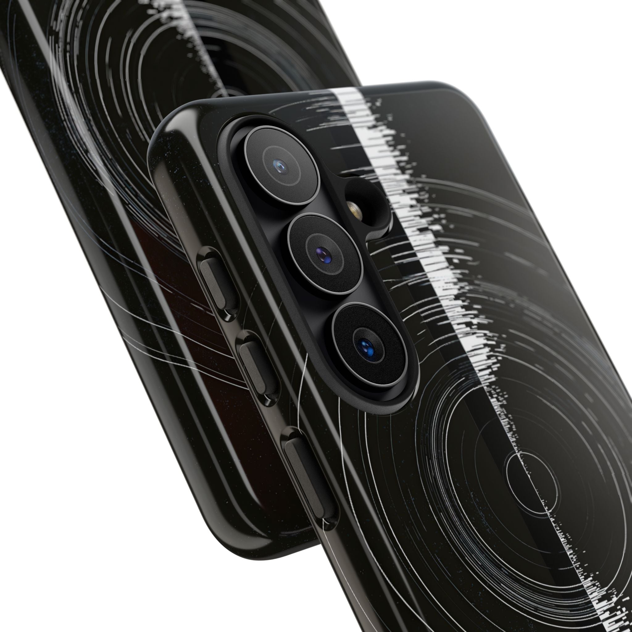 Black Tough Phone Case for Samsung - Obsidian Orbital Signal