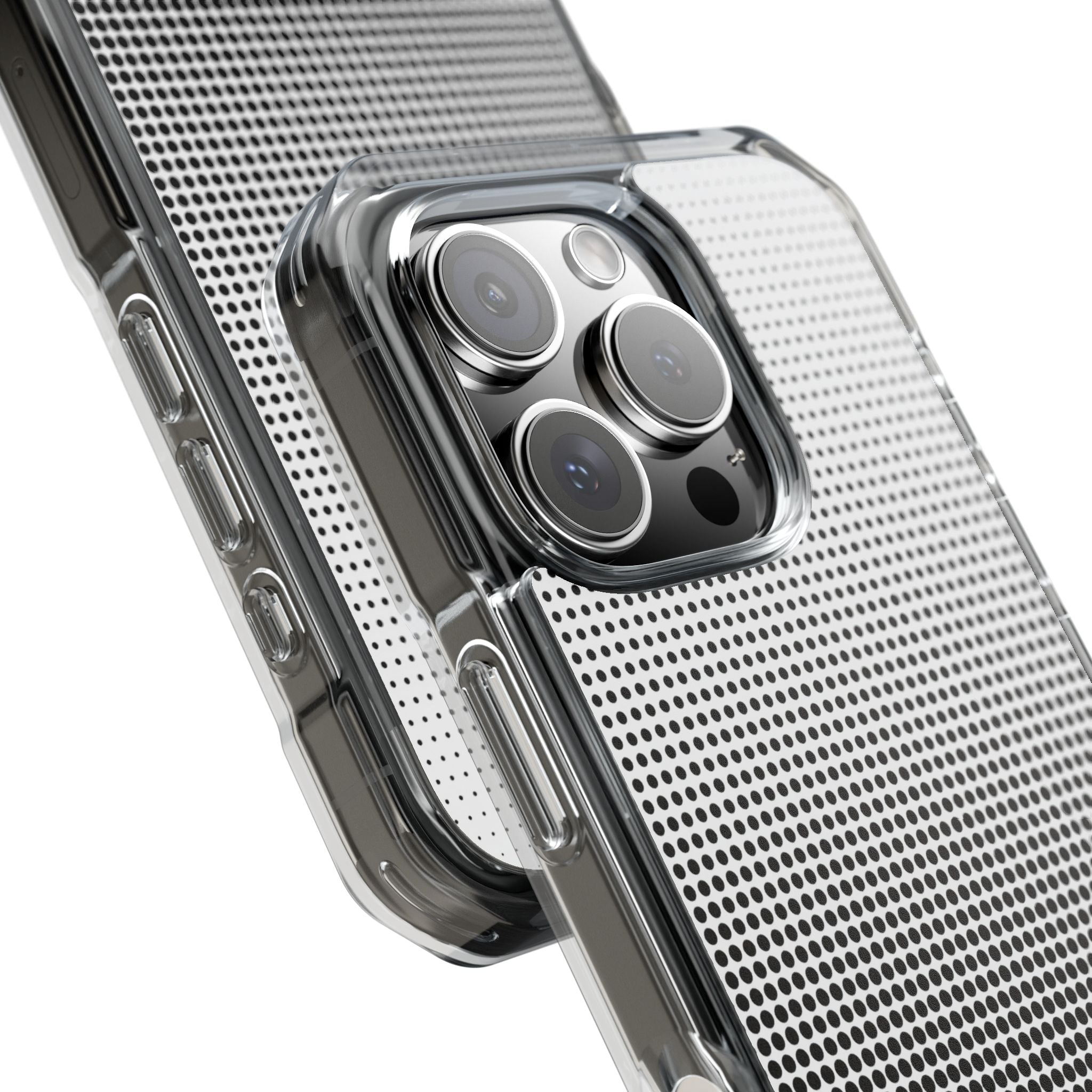 Black Impact MagSafe Phone Case for iPhone - Obsidian Halftone Flux