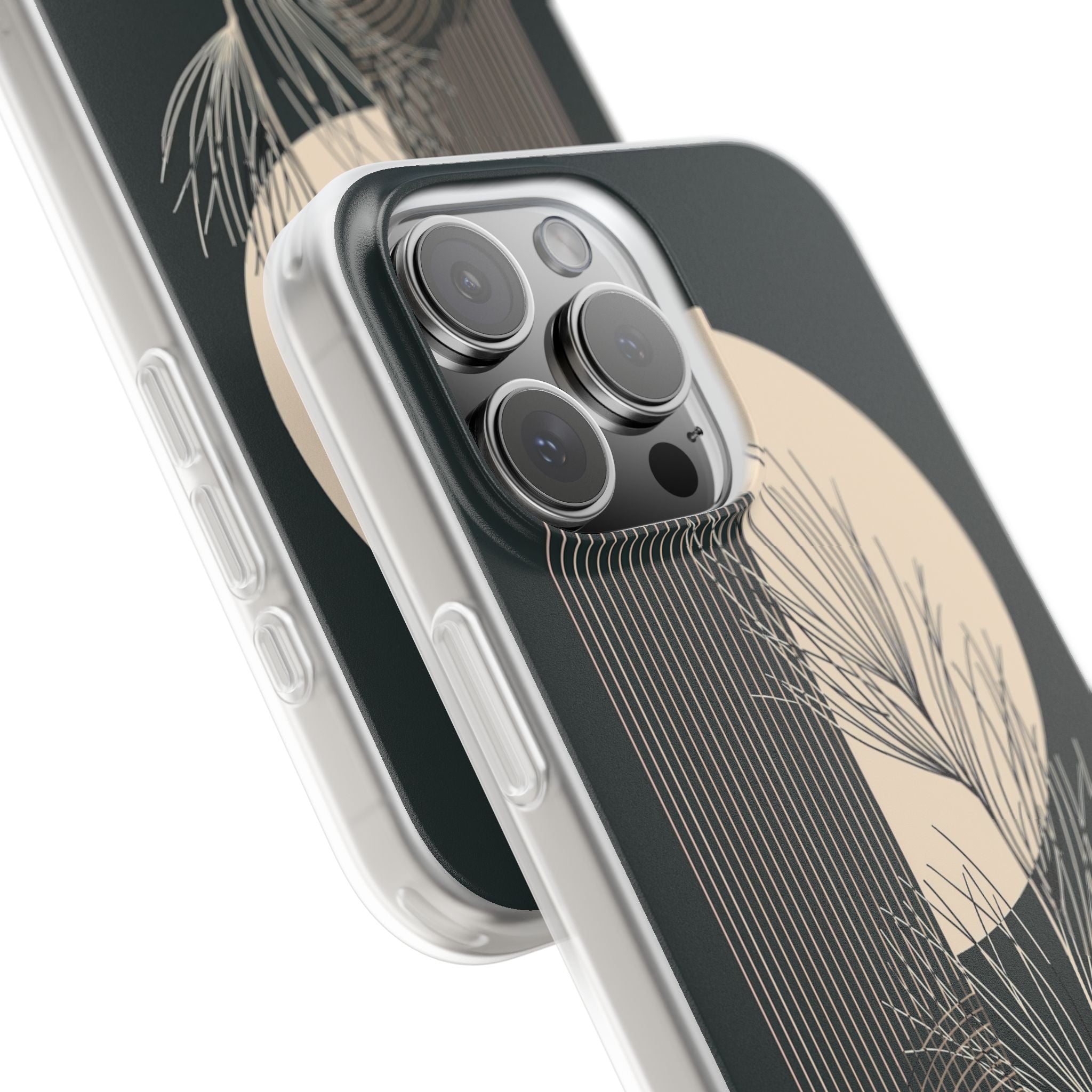 Black Lite Phone Case for iPhone - Obsidian Sand Willow
