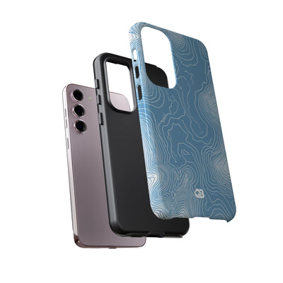 Glacial Basin Topo · Tough Phone Case for Samsung · Blue