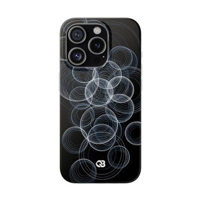 Black Lite Phone Case for iPhone - Frosted Ring Matrix