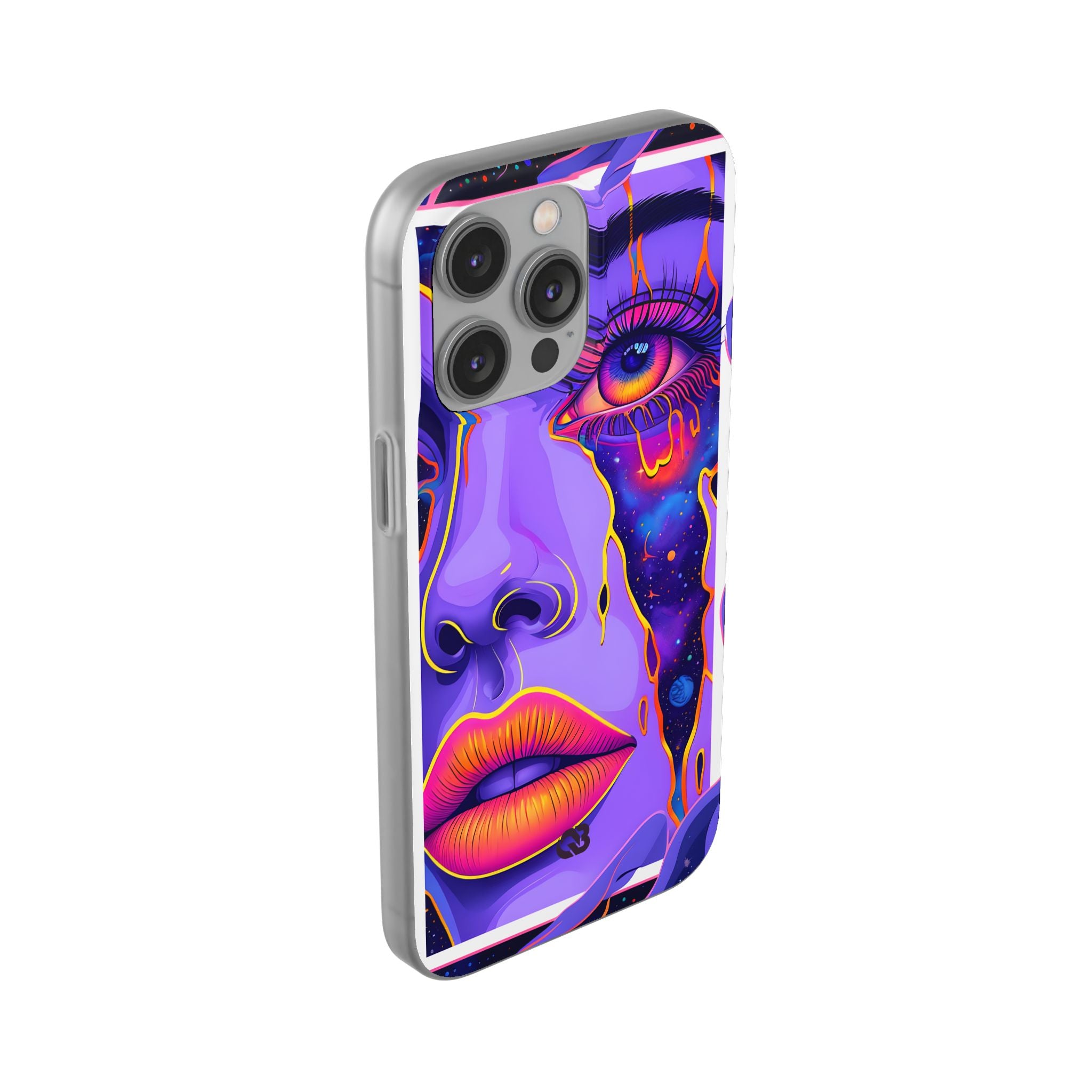 Violet Cosmic Gaze · Soft Custodia per iPhone