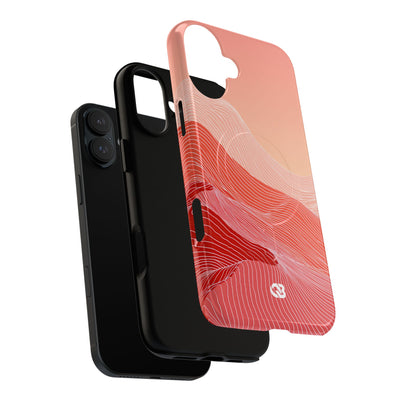 Coral Ridge Contours · Tough 2.0 Magnetic Phone Case for iPhone · Red