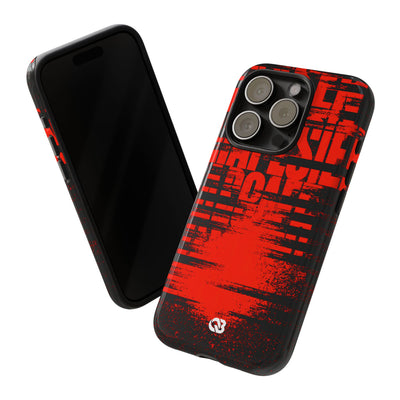 Crimson Redaction · Tough Phone Case for iPhone · Black
