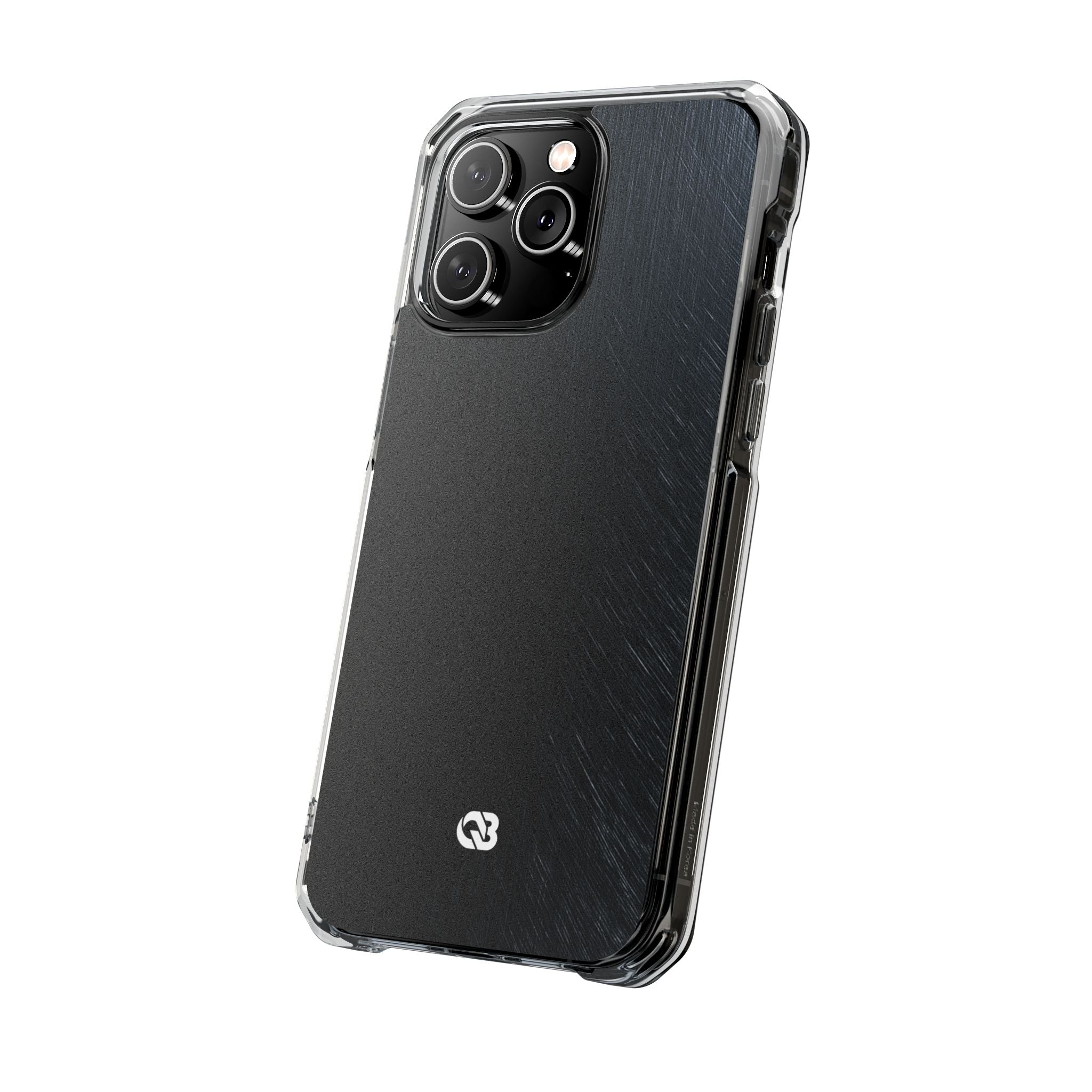 Black Impact MagSafe Phone Case for iPhone - Midnight Brushed Grain
