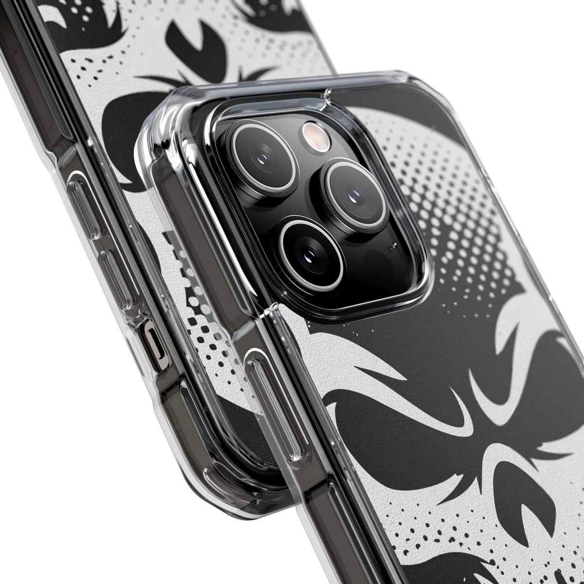 Phantom Halftone · Clear Impact Magnetic Phone Case for iPhone ·  Black